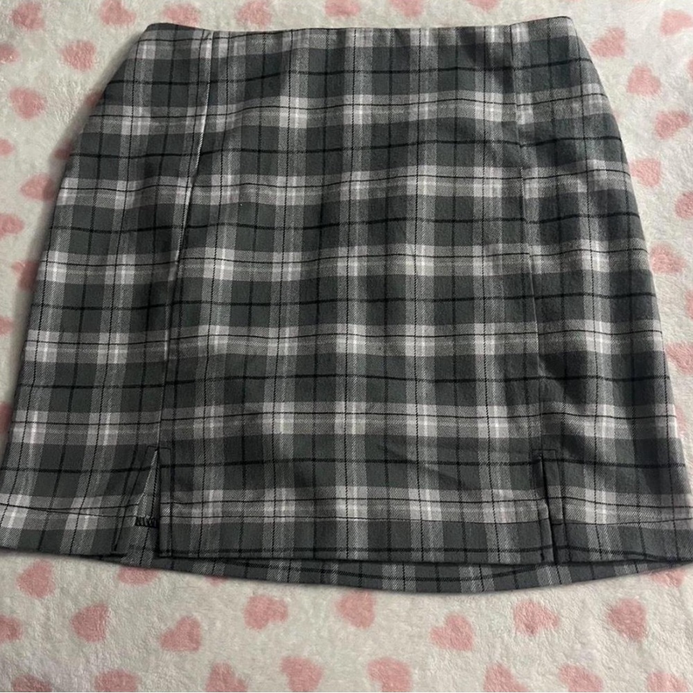 Green Plaid Skirt
